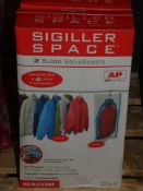 Boxed Brand New Space Saver Pack of 2 Vacuum Sealed Clothes Storage Bags
