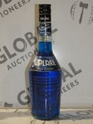 Bottles of 70cl Volare Blue Cracao Italian Liqueur RRP £30 Each