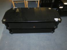 55 Inch Black Glass 3 Tier TV Entertainment Stand