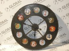 Boxed Kare Design 70cm Vintage Wall Clock (11301)(ERAK1233)RRP £160