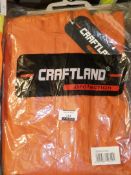 Brand New Craftland Size XXL Protective Rain Jackets in Red