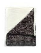 Bagged Cascade Home 140 x 180cm Print Blanket in Charcoal RRP £20 (8771)(CCDH1267)