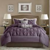 Lot to Contain 2 Bagged Madison Park Benedict Duvet Cover Set in Mushroom Single RRP £35 Each (