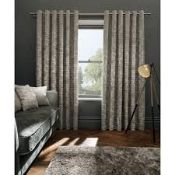 Lot to Contain 2 Bagged Pairs of Studio Design 228 x 137cm Eyelet Naples Heather Curtains RRP £40