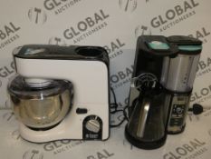 Lot to Contain 2 Assorted Items to Include a Russell Hobbs Stand Mixer in White and a Ninja Coffee