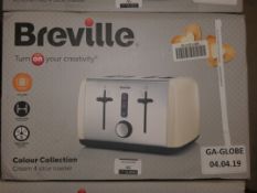 Boxed Breville Cream Colour Collection 4 Slice Toaster RRP £60