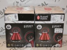 Lot to Contain 2 Boxed Russell Hobbs Legacy 1.5L Cordless Jug Kettles Combined RRP £100