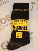 Lot to Contain 10 Packs of 3 Stanley Work Socks UK6 - 11 RRP £5.99 Each