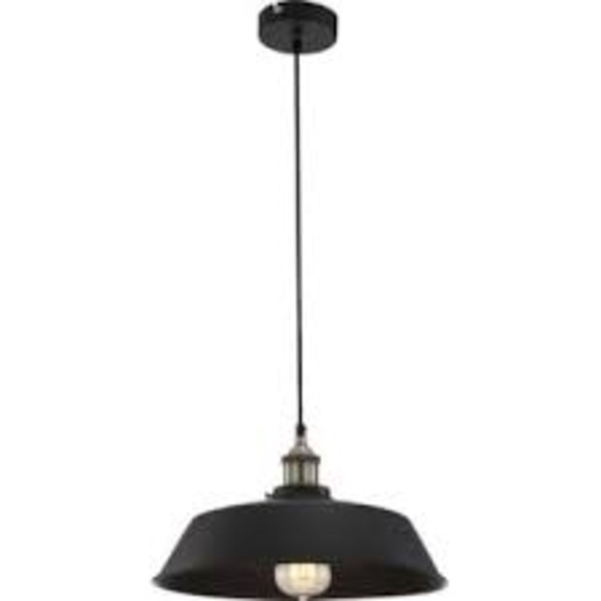 Boxed 1 Light Dome Pendant Light Fitting RRP £15 (9125)(QGL3524)