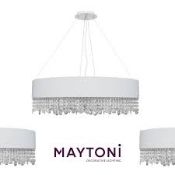 Boxed Maytoni Modeern Collection Manfred White and Glass Droplet Designer Ceiling Light RRP £230 (