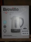Lot to Contain 2 Boxed Breville Vista Collection Polished Steel Cordless Jug Kettles Combined RRP £