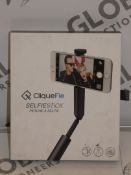 Lot to Contain 3 Cliquefie Selfie Sticks in Space Grey RRP £40 Each