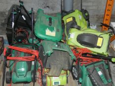 Lot to Contain 7 Assorted 1000W - 1200W Lawn Mowers