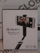 Lot to Contain 5 Boxed Cliquefie Selfie Sticks Combined RRP £200