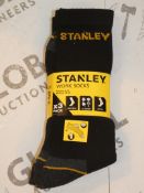 Lot to Contain 10 Packs of 3 Stanley Work Socks UK6 - 11 RRP £5.99 Each