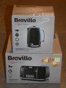 Lot to Contain 2 Assorted Breville Kitchen items to Include a Black Gloss Impressions Collection