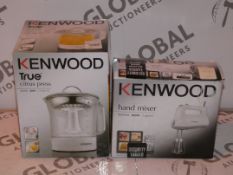 Lot to Contain 2 Assorted Items to Include a Kenwood Hand Mixer and a Kenwood Citrus Press