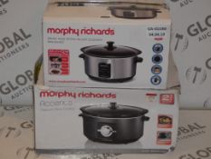 Lot to Contain 2 Morphy Richards Slow Cooker Combined RRP £70