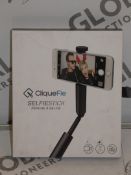 Lot to Contain 3 Cliquefie Selfie Sticks in Space Grey RRP £40 Each