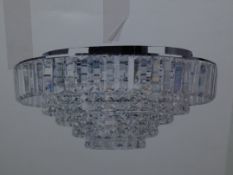 Boxed Home Collection Sophia Stainless Steel and Glass Ceiling Flush Light RRP £80