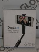 Lot to Contain 3 Cliquefie Selfie Sticks in Space Grey RRP £40 Each