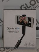 Lot to Contain 3 Cliquefie Selfie Sticks in Space Grey RRP £40 Each