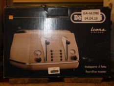 Boxed Delonghi Icona Vintage 4 Slice Toaster RRP £50