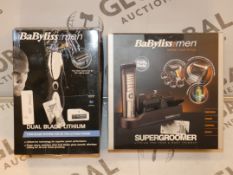 Lot to Contain 2 Boxed Babyliss For Men Hair Removal Systems Combined RRP £120