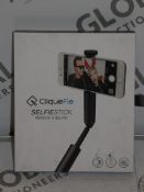 Lot to Contain 3 Cliquefie Selfie Sticks in Space Grey RRP £40 Each