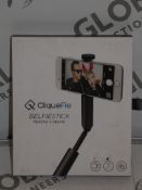 Lot to Contain 3 Cliquefie Selfie Sticks in Space Grey RRP £40 Each