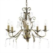Boxed Flora 5 Light Candle Style Chandelier (10128)(MWHG1028) RRP £110