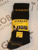 Lot to Contain 10 Packs of 3 Stanley Work Socks UK6 - 11 RRP £5.99 Each