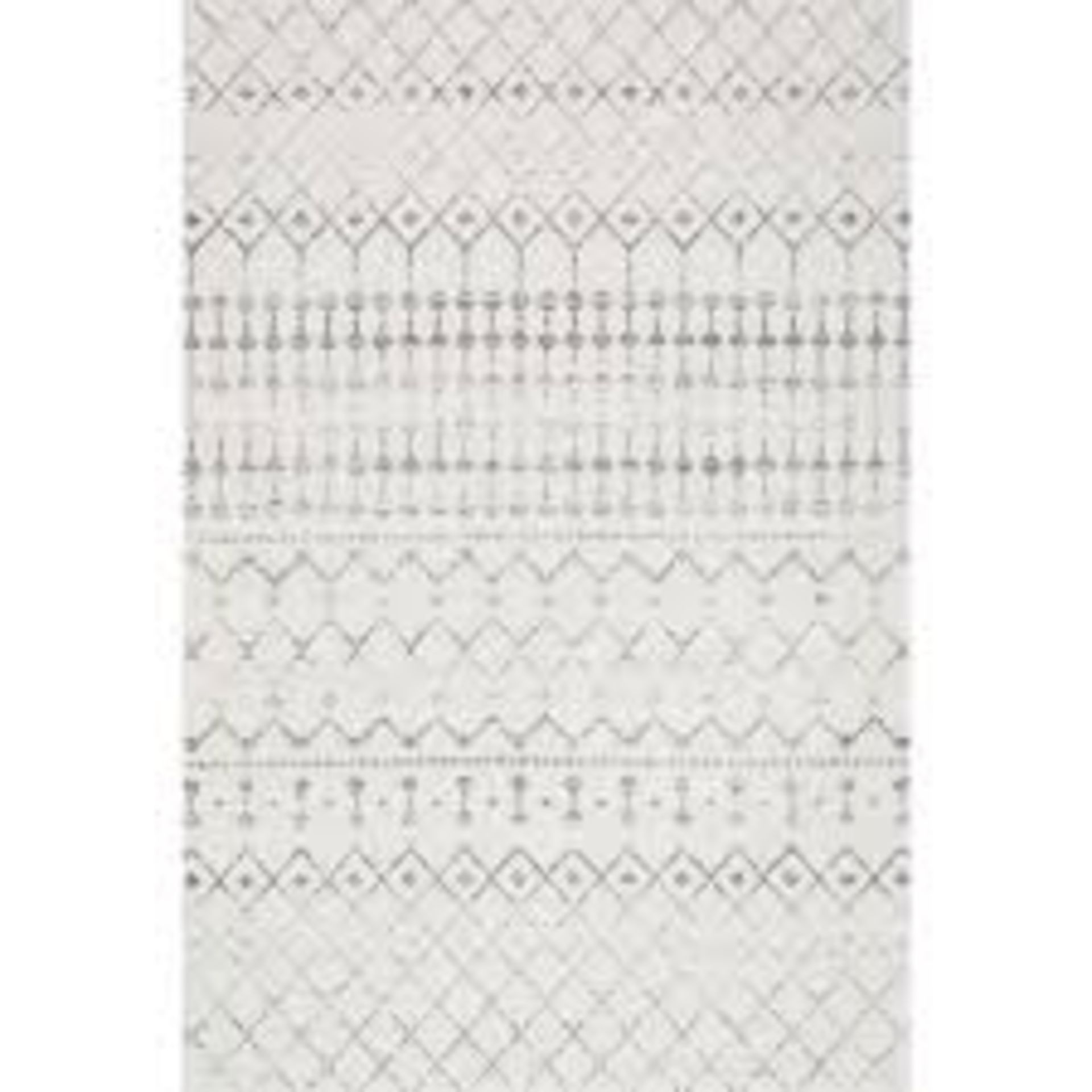 3FT X 5FT Bodrum Grey and White Nuloom Designer Floor Rug (11641) RRP £80