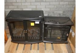 Lot to Contain 2 Assorted Stove Effect Freestanding Plug In Heaters
