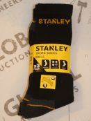 Lot to Contain 10 Packs of 3 Stanley Work Socks UK6 - 11 RRP £5.99 Each