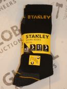 Lot to Contain 10 Packs of 3 Stanley Work Socks UK6 - 11 RRP £5.99 Each