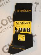 Lot to Contain 10 Packs of 3 Stanley Work Socks UK6 - 11 RRP £5.99 Each