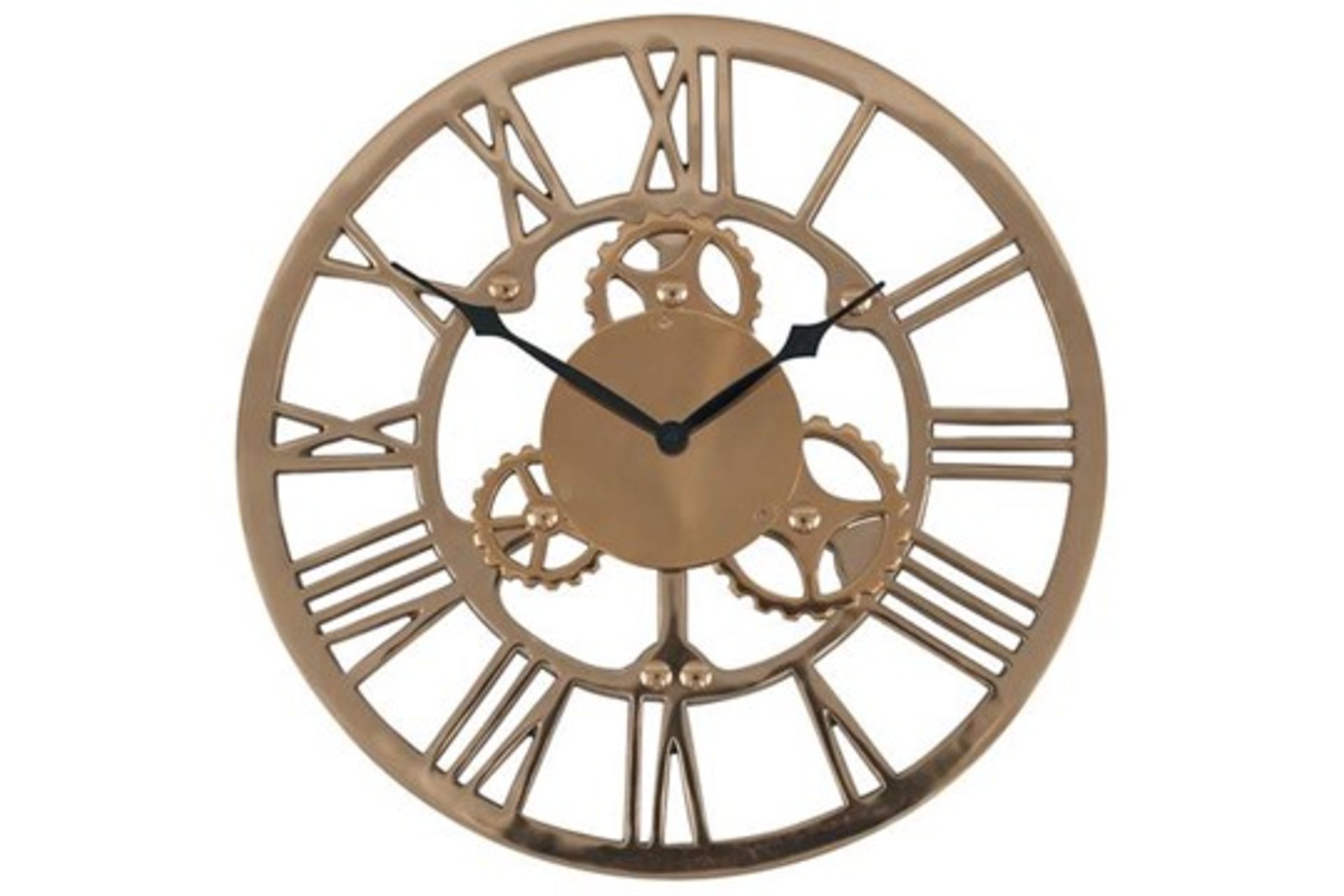 Pacific Home Antique Gold Metal Round Wall Clock (11568)(PACH7789) RRP £70