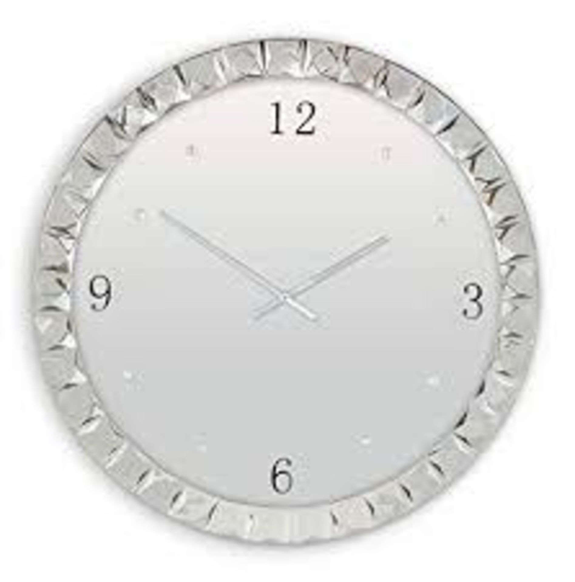 Boxed Enova Home Deco Clocks 65cm Circular Wall Clock With Glass Finish (11568)(INED1123) RRP £45