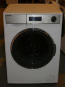 Sharp ES-HDD0147W0 10+6KG Under Counter Washer Dryer in White and Stainless Steel
