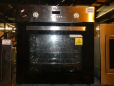 Black and Stainless Steel Fully Integrated Fan Assisted Single Electric Oven