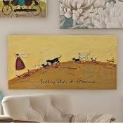 Walking Down to Happiness Framed Canvas Wall Art P