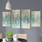 Boxed 4 Piece Modern Multi Canvas Wall Art Picture