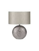 Boxed Pacific Lighting Mabel Chrome Hammered Ceram
