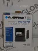 Lot to Contain 4 Boxed Blaupunkt 7 Inch DVD Portab