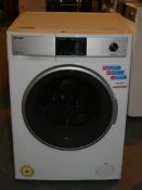 Sharp ES-HDBB147W0 1400RPM A Rated Under Counter Washer Dryer in White and Stainless Steel
