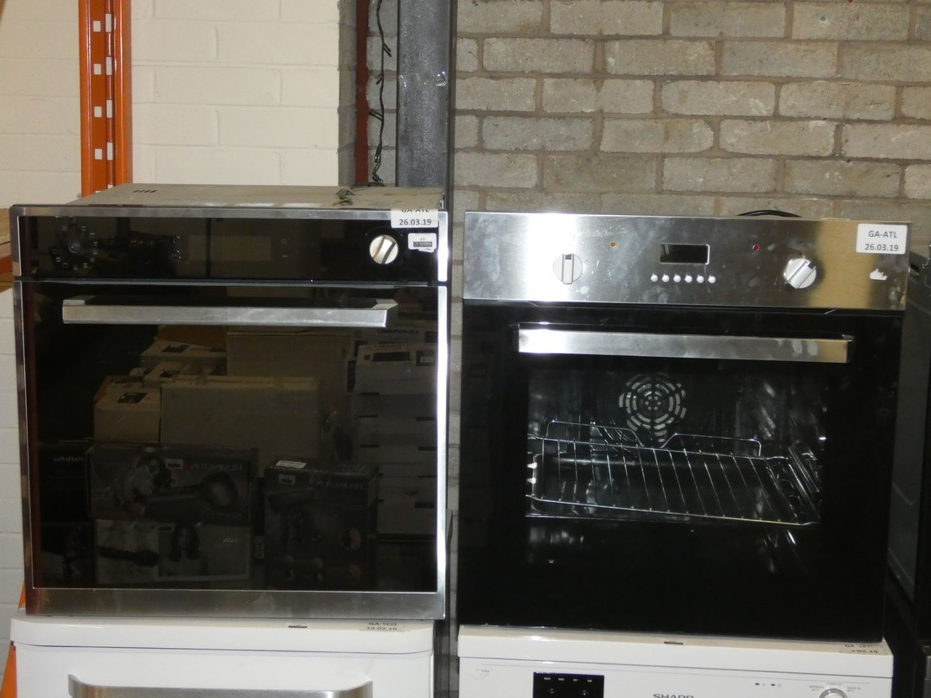 Lot to Contain 2 Assorted Black and Stainless Steel Electric Ovens