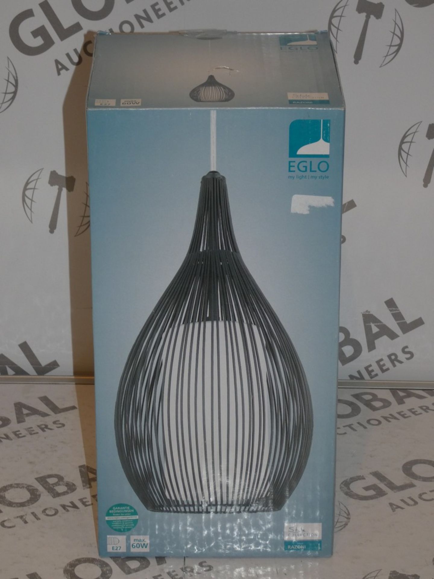 Lot to Contain 2 Boxed Eglo Razoni Ceiling Light Pendants (10128)(EGO3717) Combined RRP £80