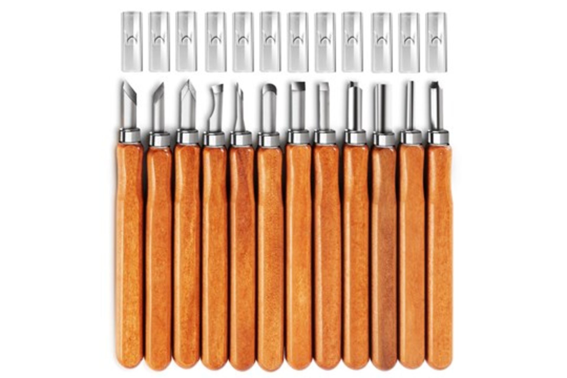 Lot to Contain 10 Brand New 12 Piece Wooden Carving Knives