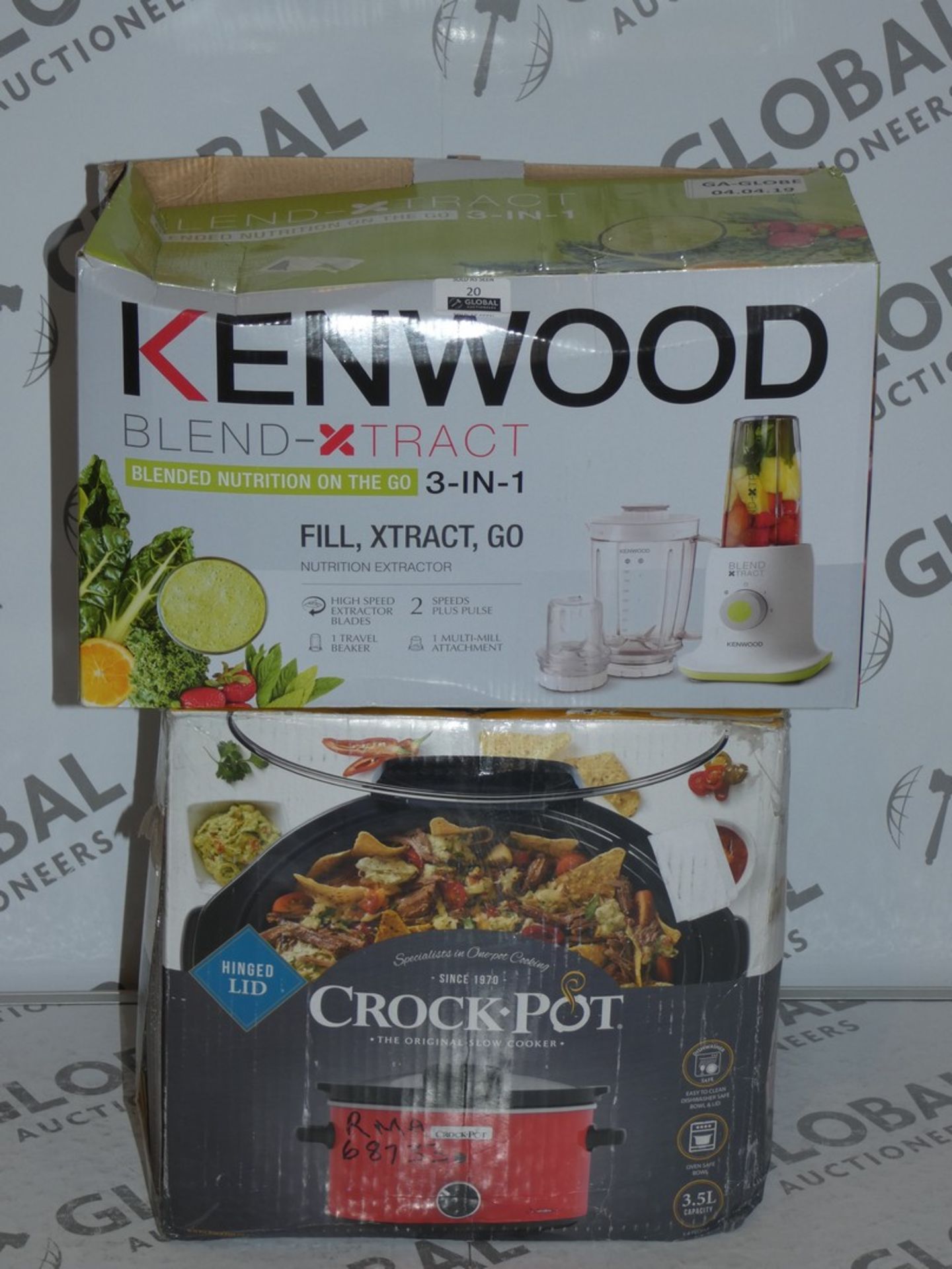 Lot to Contain 2 Assorted Items to Include a Kenwood Nutritional Drinks Maker and a Crockpot Slow